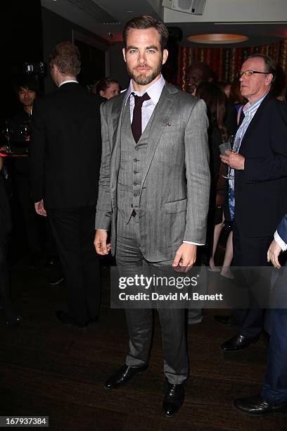 Chris Pine attends the UK Premiere - After Party of 'Star Trek Into Darkness' at Aqua on May 2, 2013 in London, England.
