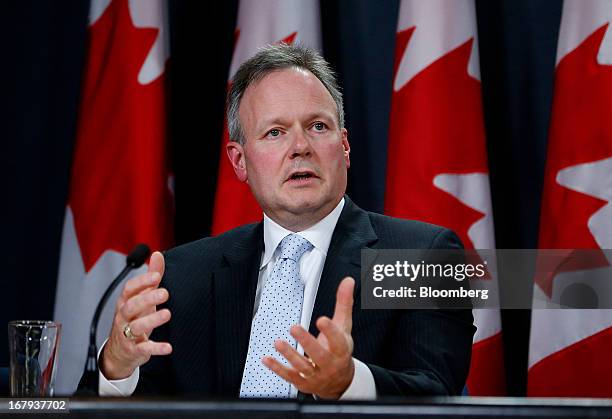 Stephen Poloz, incoming governor of the Bank of Canada, speaks during a press conference in Ottawa, Ontario, Canada, on Thursday, May 2, 2013. Canada...