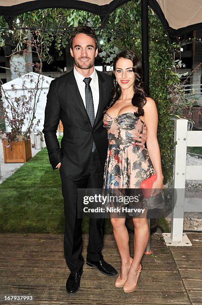 Thom Evans and Jessica Lowndes attend annual fundraiser in aid of Gabrielle's Angel Foundation for Cancer Research at Battersea Power station on May...