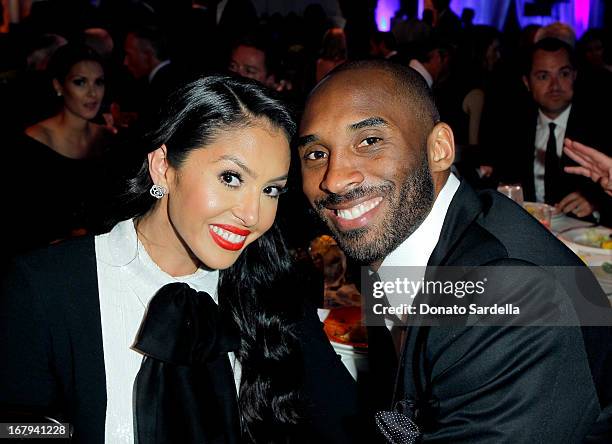 Player Kobe Bryant and Vanessa Bryant attend EIF Womens Cancer Research Funds 16th Annual An Unforgettable Evening presented by Saks Fifth Avenue...