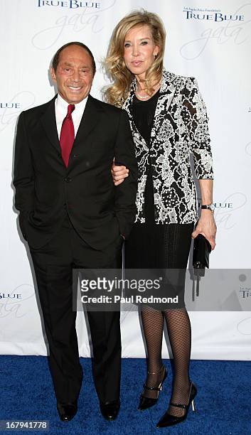 Singer/songwriter Paul Anka and Lisa Pemberton attend The Los Angeles Police Foundation's 15th Anniversary True Blue Gala at Paramount Studios on May...