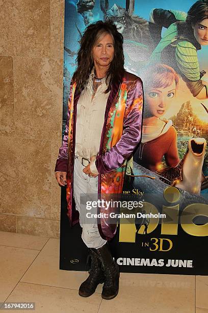 Aerosmith singer Steven Tyler poses during a photo call at Crown Towers on May 3, 2013 in Melbourne, Australia.