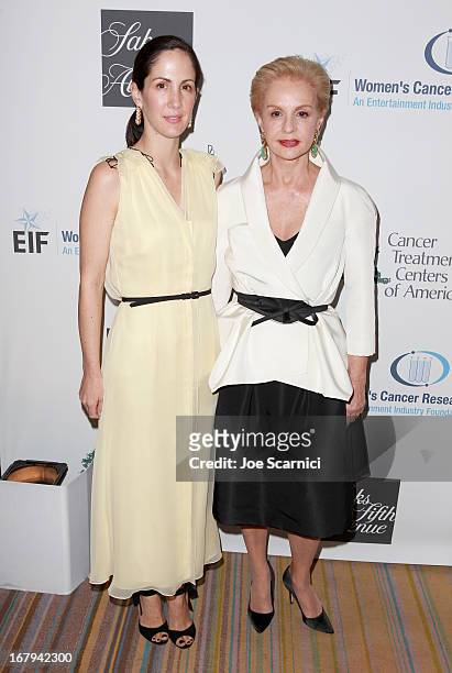 Designer Carolina Herrera and Patricia Herrera attend EIF Womens Cancer Research Funds 16th Annual An Unforgettable Evening presented by Saks...