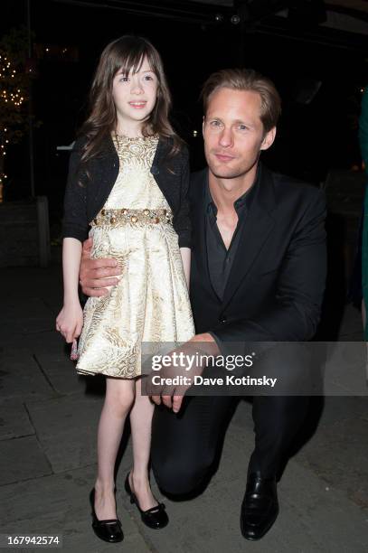 Onata Aprile and Alexander Skarsgard attend a screening hosted by The Cinema Society With Tod's & GQ of Millennium Entertainment's "What Maisie Knew"...