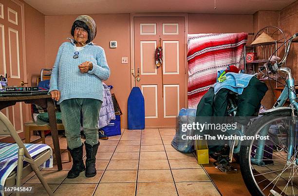 Connie Picciotto, who has maintained a protest vigil in front of the White House since the early 1980's, pictured in her basement apartment on March...