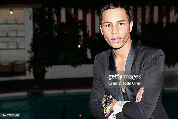 Designer Olivier Rousteing attends the Balmain LA Dinner at Chateau Marmont on May 2, 2013 in Los Angeles, California.
