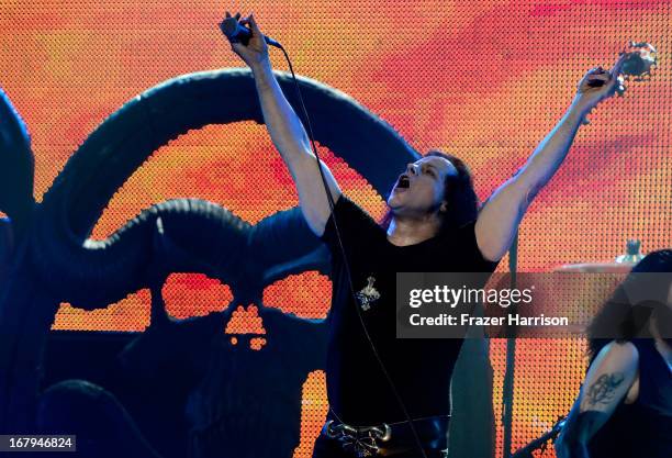 Musician Glenn Danzig performs at the 5th Annual Revolver Golden Gods Award Show at Club Nokia on May 2, 2013 in Los Angeles, California.