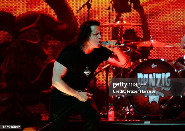 Musician Glenn Danzig performs at the 5th Annual Revolver Golden Gods Award Show at Club Nokia on May 2, 2013 in Los Angeles, California.