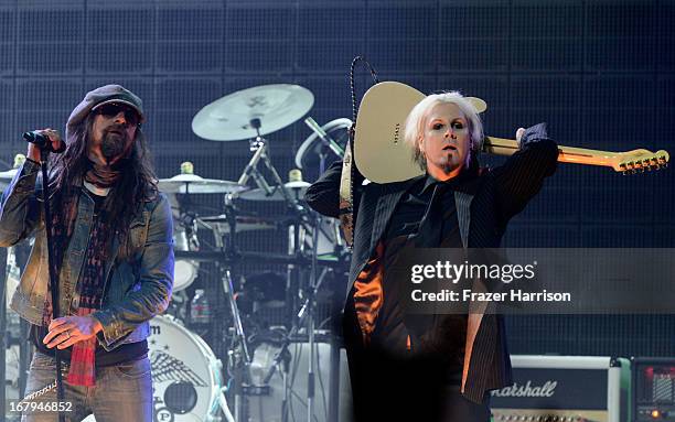 Rob Zombie and Nick 13 perform at the 5th Annual Revolver Golden Gods Award Show at Club Nokia on May 2, 2013 in Los Angeles, California.