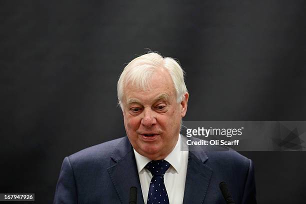 Chancellor of the University of Oxford, Lord Patten, addresses an audience in the newly opened 'Li Ka Shing Centre for Health Information and...
