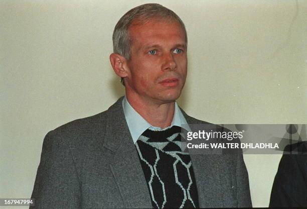 Janusz Walusz, who was charged with the 10 April 1993 killing of South African Communist Party Secretary-General Chris Hani, poses 23 June during a...