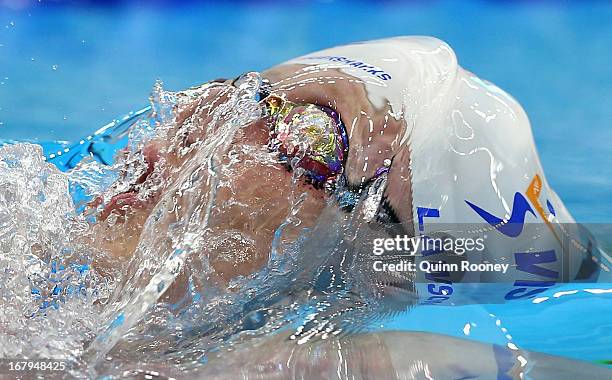 Matson Lawson of Australia competes in the Men's 50 Metre Backstroke during day eight of the Australian Swimming Championships at SA Aquatic and...