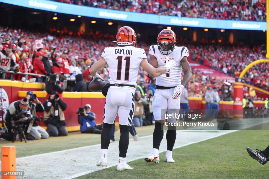 Trent Taylor celebrates with Ja'Marr Chase of the Cincinnati Bengals  News Photo - Getty Images