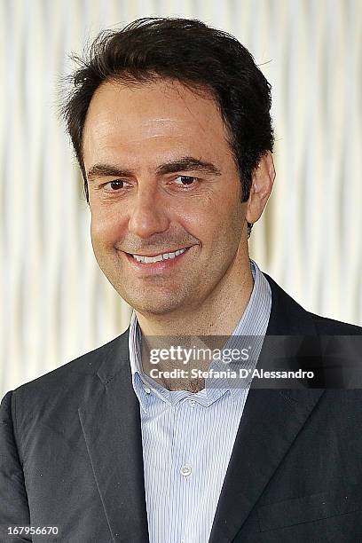 Neri Marcore attends a photocall for 'Mi Rifaccio Vivo' on May 3, 2013 in Milan, Italy.