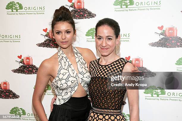 Nina Dobrev and Jane Lauder attend Origins "GinZing" Launch Event at Origins 5th Avenue on May 3, 2013 in New York City.