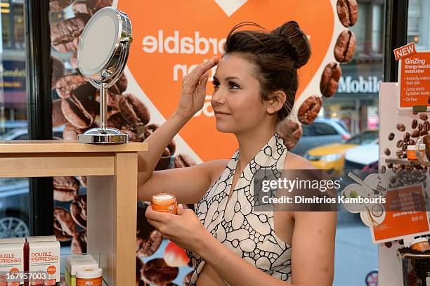 Nina Dobrev launches the new Origins GinZing Energy-Boosting Moisturizer on May 3, 2013 in New York City.