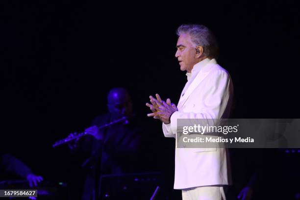 José Luis Rodríguez 'El Puma' performs on stage during his 'Celebremos Tour 2023' at Pepsi Center WTC on September 13, 2023 in Mexico City, Mexico.