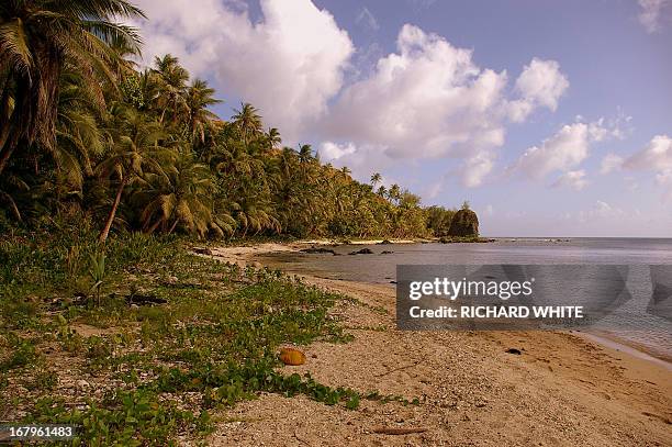 The beach at Sella Bay on the Island of Guam, U.S.A.