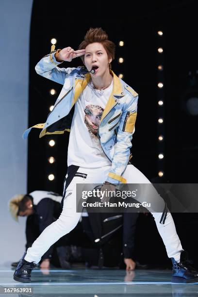 Taemin of South Korean boy band SHINee performs onstage during the Mnet 'M CountDown' at CJ E&M Center on May 02, 2013 in Seoul, South Korea.