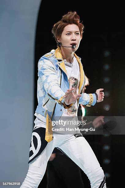 Taemin of South Korean boy band SHINee performs onstage during the Mnet 'M CountDown' at CJ E&M Center on May 02, 2013 in Seoul, South Korea.