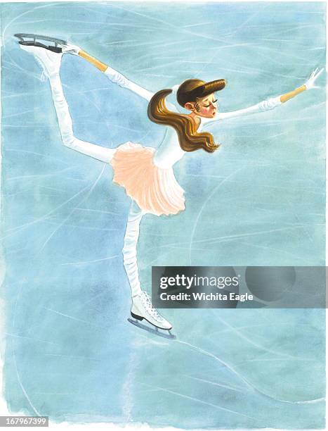 54p x 70p Tim Ladwig color illustration of female figure skater.