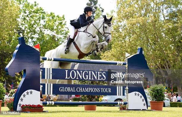 Athina Onassis de Miranda in action during the CSI 5 de Madrid / Longines Global Champions Tour 2013 at the Club de Campo Villa de Madrid on May 03,...