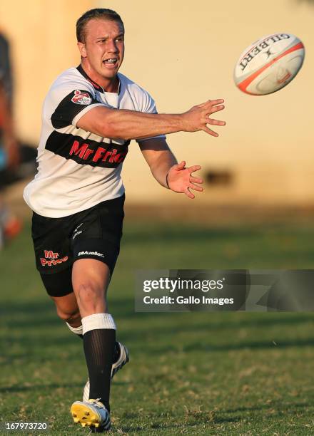 Fred Zeilinga of Sharks in action during the Vodacom Cup quarter final match between Sharks XV and MTN Golden Lions at Kings Park on May 03, 2013 in...