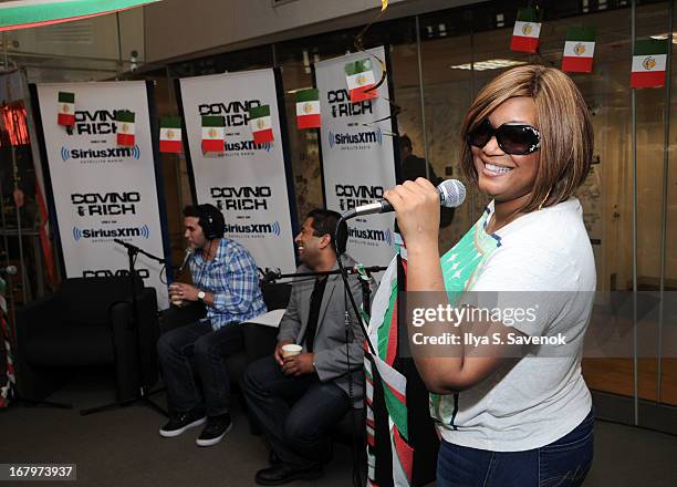 Personality Sunny Anderson attends SiriusXM hosts Covino & Rich's annual Cinco de Mayo Guac-Off at SiriusXM studios on May 3, 2013 New York City the...