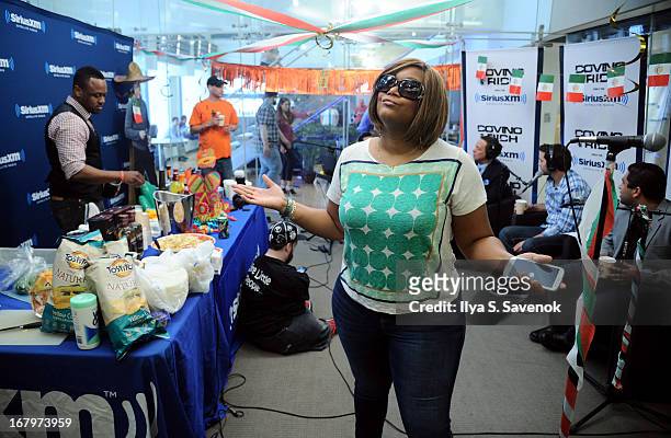 Personality Sunny Anderson attends SiriusXM hosts Covino & Rich's annual Cinco de Mayo Guac-Off at SiriusXM studios on May 3, 2013 New York City the...