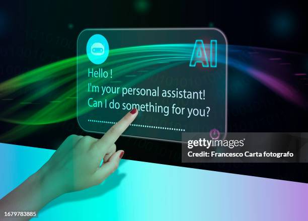 artificial intelligence and technology science concept. - chatbot stock-fotos und bilder