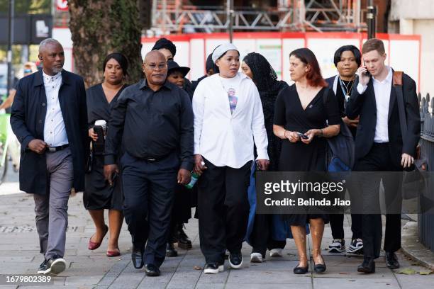 Family of Chris Kaba arrive at Westminster Magistrates court ahead of the hearing on September 21, 2023 in London, England. Chris Kaba was fatally...