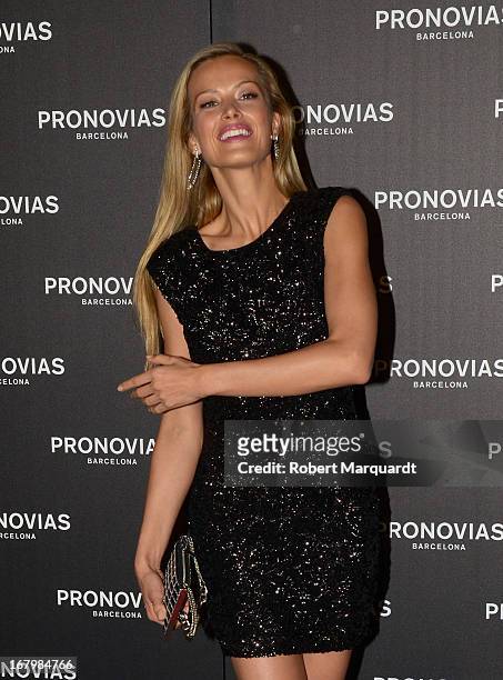 Petra Nemcova poses for a photocall before the Pronovias bridal fashion show during Barcelona Bridal Week 2013 on May 3, 2013 in Barcelona, Spain.