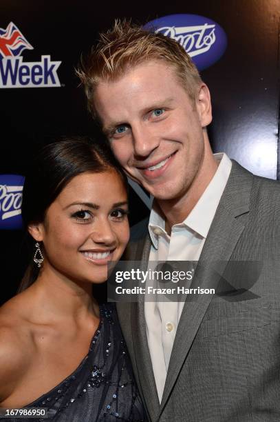 Personalities Catherine Giudic and Sean Lowe attend the Boots Not Men Launch at Britweek 2013 at The Fairmont Miramar Hotel on May 3, 2013 in Santa...
