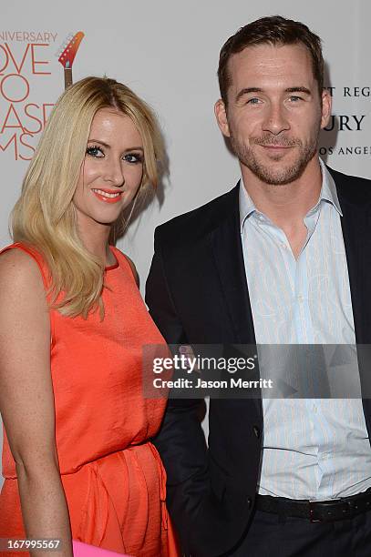 Katy O'Grady and actor Barry Sloane attends the 20th Annual Race To Erase MS Gala "Love To Erase MS" at the Hyatt Regency Century Plaza on May 3,...