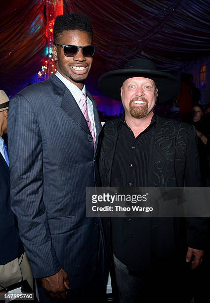 Nerlens Noel and singer Eddie Montgomery attend the Barnstable Brown Gala hosted by GREY GOOSE at Barnstable Brown House on May 3, 2013 in...