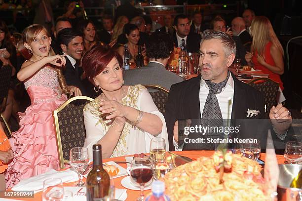 Mariella Rickel, Sharon Osbourne and Designer Martyn Lawrence Bullardattends the 20th Annual Race To Erase MS Gala "Love To Erase MS" at the Hyatt...