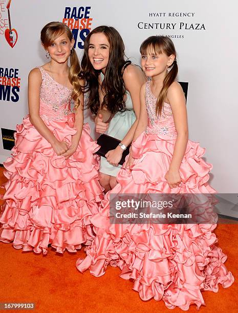 Mariella Rickel , Zoey Deutch, and Isabella Rickel attends the 20th Annual Race To Erase MS Gala "Love To Erase MS" at the Hyatt Regency Century...