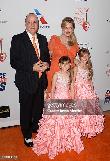 Ken Rickel, Isabella Rickel, Nancy Davis, and Mariella Rickel attends the 20th Annual Race To Erase MS Gala "Love To Erase MS" at the Hyatt Regency...