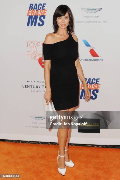 Actress Catherine Bell arrives at the 20th Annual Race To Erase MS "Love To Erase MS" Gala at the Hyatt Regency Century Plaza on May 3, 2013 in...