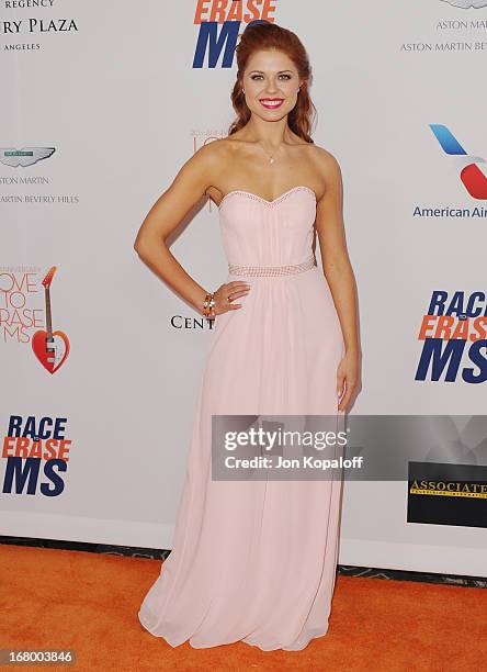 Dancer Anna Trebunskaya arrives at the 20th Annual Race To Erase MS "Love To Erase MS" Gala at the Hyatt Regency Century Plaza on May 3, 2013 in...