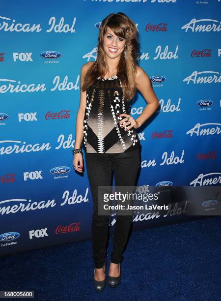 Singer Angie Miller attends the American Idol finalists event at The Grove on March 7, 2013 in Los Angeles, California.