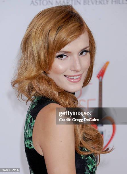 Actress Bella Thorne arrives at the 20th Annual Race To Erase MS Gala 'Love To Erase MS' at the Hyatt Regency Century Plaza on May 3, 2013 in Century...