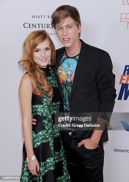 Actress Bella Thorne and boyfriend Tristan Klier arrive at the 20th Annual Race To Erase MS Gala 'Love To Erase MS' at the Hyatt Regency Century...