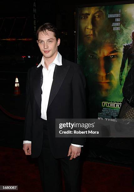 Actor Tom Hardy attends the premiere of "Star Trek Nemesis" attends the premiere of "Star Trek Nemesis" at Grauman's Chinese Theatre on December 9,...