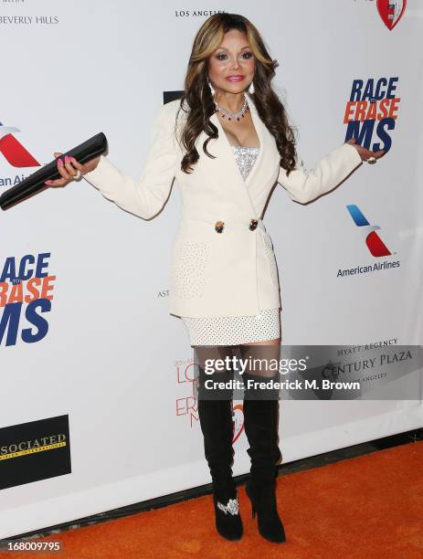 Actress La Toya Jackson attends the 20th Annual Race to Erase MS Gala "Love to Erase MS" at the Hyatt Regency Century Plaza on May 3, 2013 in Century...