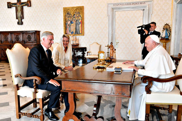 VAT: Pope Francis Meets King Philippe And Queen Mathilde Of Belgium