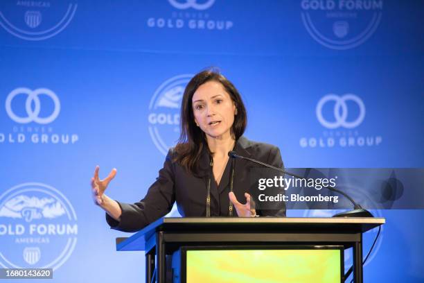 Teo Dechev, president and chief executive officer of Mundoro Capital Inc., speaks during the Gold Forum Americas in Colorado Springs, Colorado, US,...