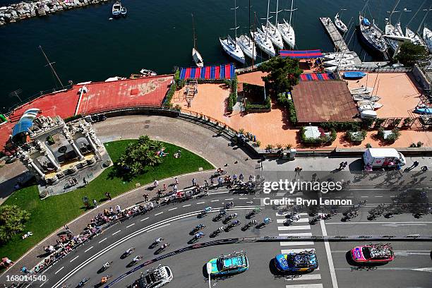 The peloton rides during stage one of the 2013 Giro d'Italia on May 4, 2013 in Naples, Italy.