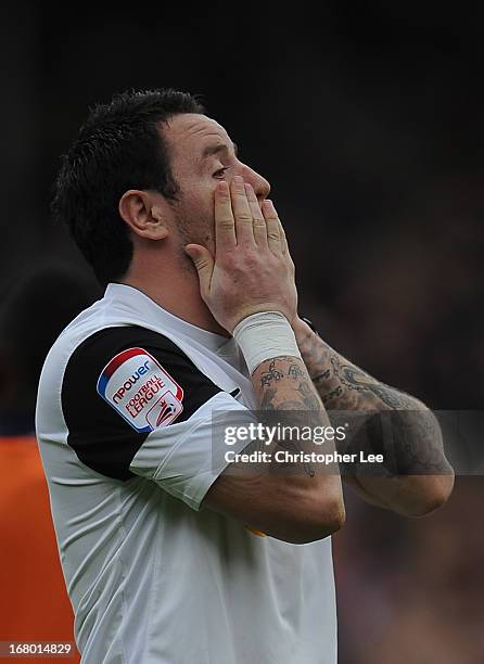 Lee Tomlin of Peterborough looks dejected after they are relegated during the npower Championship match between Crystal Palace and Peterborough...