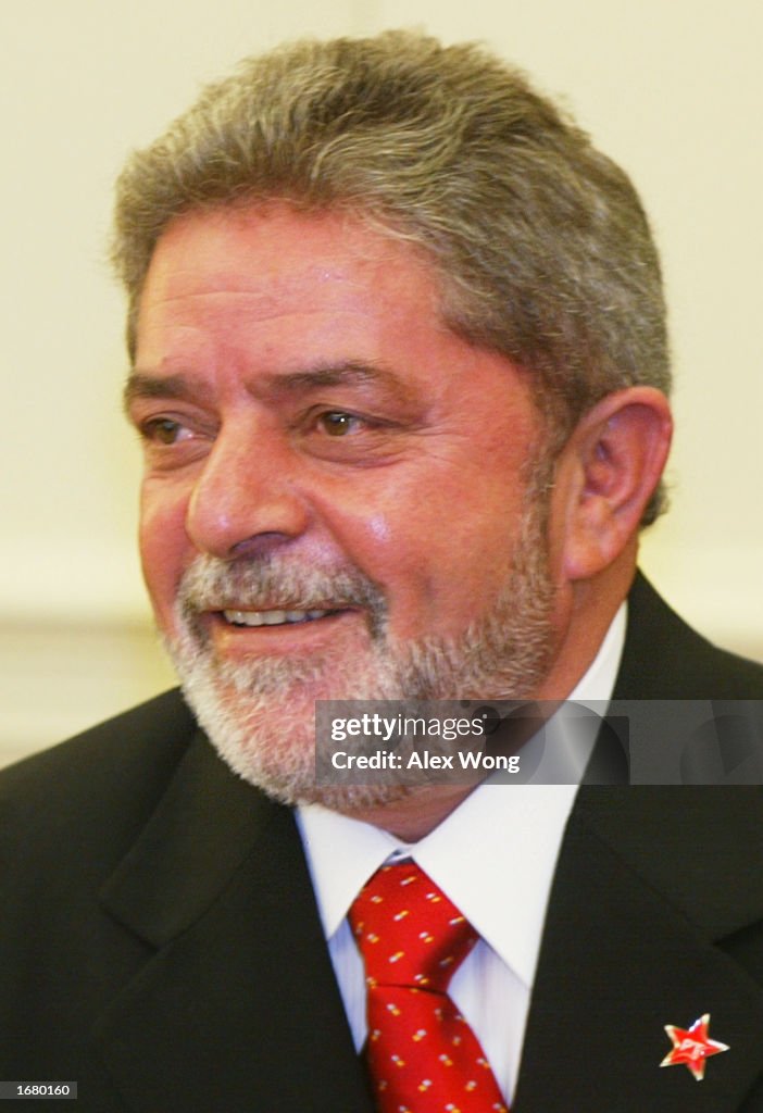 Bush Meets with President-elect of Brazil